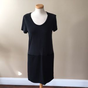 Dolan black mixed fabric dress